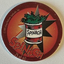 Vintage 1995 King Features Syndicate Inc. POPEYE Spinach Can Pog #25 OF 60