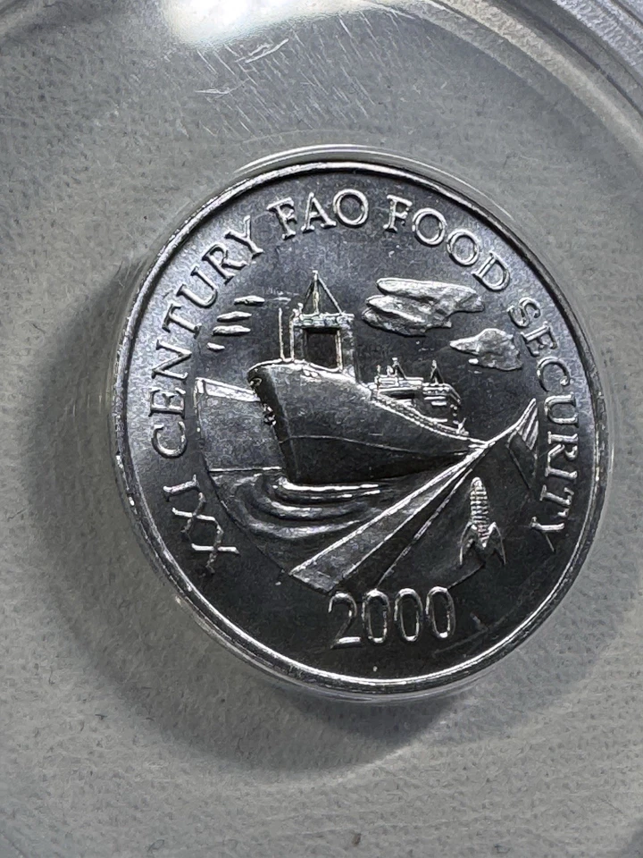 2000 Panama 1 Centesimo Graded MS 67 by ANACS FAO - Image 2 of 4