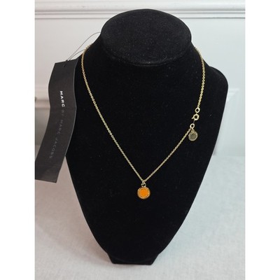 Marc by Marc Jacobs Gold-Tone Necklace with Orange Disc Pendant