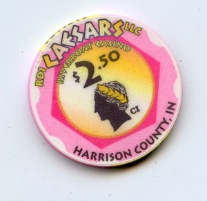 2.50 Chip from the Caesars Casino Elizabeth Indiana Bust