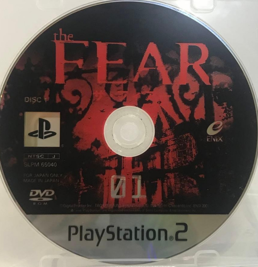 The Fear PS2 Disc Only Used Tested Japanese ver Used Tested JP ver