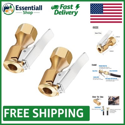 Heavy Duty Brass Air Chuck, 2-Pack, Efficient Tire Inflation Tool