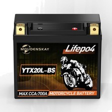 Motorrad Batterie Lithium 12V 700CCA Wasserfa...
