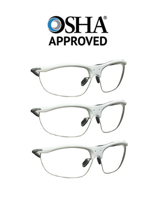 OSHA Approved Safety frame with Adjustable Nose Pad-White (3)