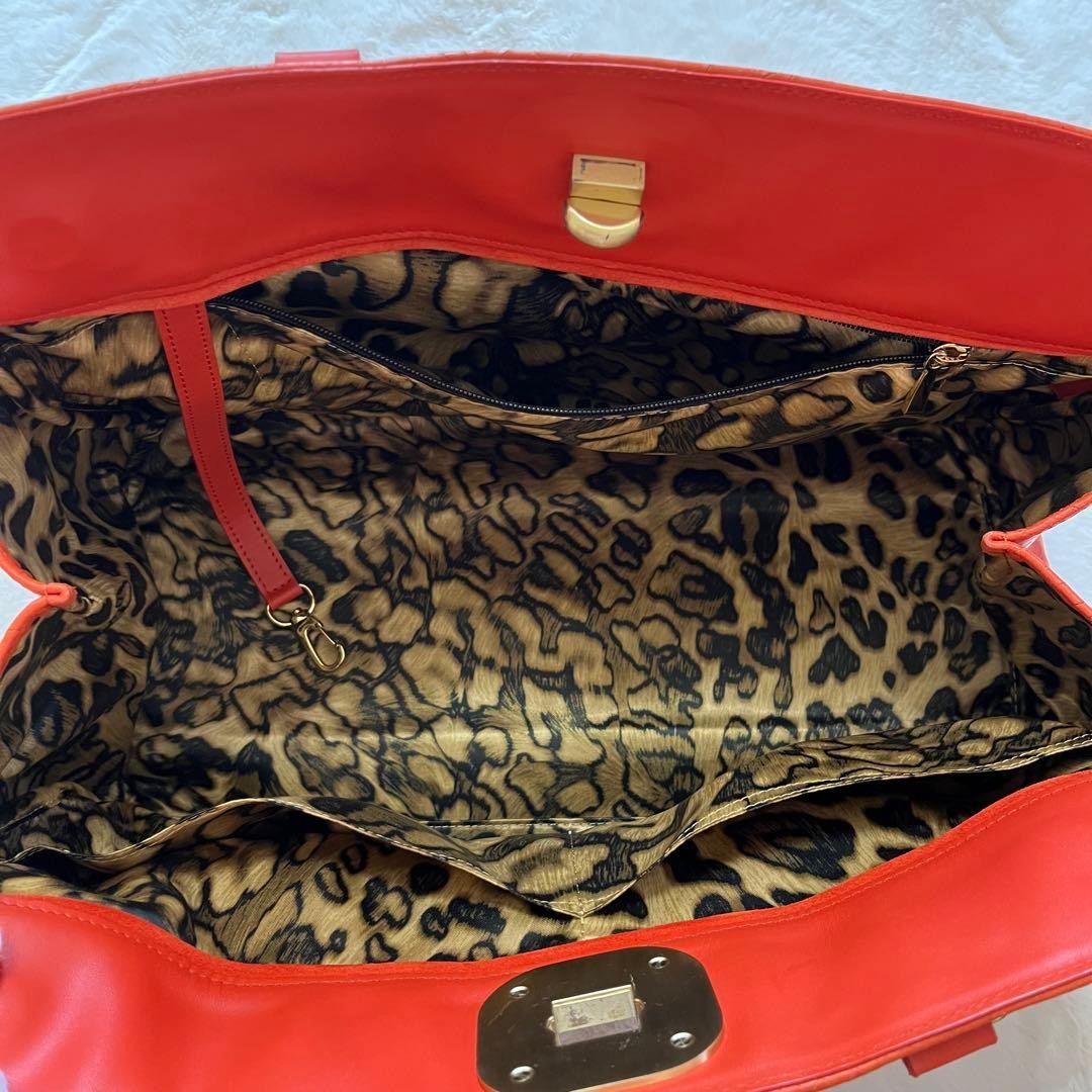 Longchamp A4 Compatible Tote Bag Python Embossed … - image 7