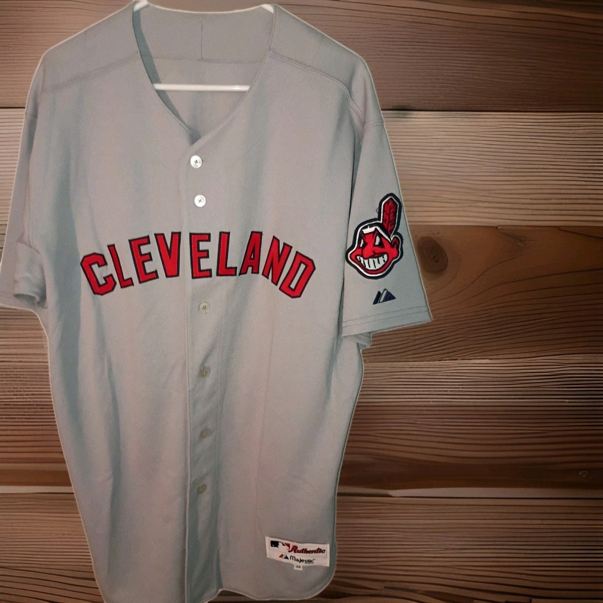 Team Issued MLB Majestic Throwback Cleveland Indians Coco Crisp