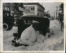 1940 Press Photo Auto Buried in Snow in Atlantic City - nee33542