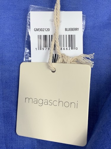 Magaschoni NWT Linen Collared Button Down Long Sleeve Shirt Women’s M $168 - 第 6/10 張圖片