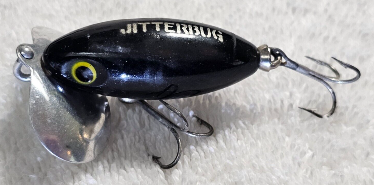 Leurre Vintage JITTERBUG Fred Arbogast Akron Ohio - Métal - USA