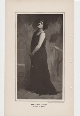 #ad 1908 Mrs Patrick Campbell in Electra on 7x12 Vintage Printed Photo $5.59