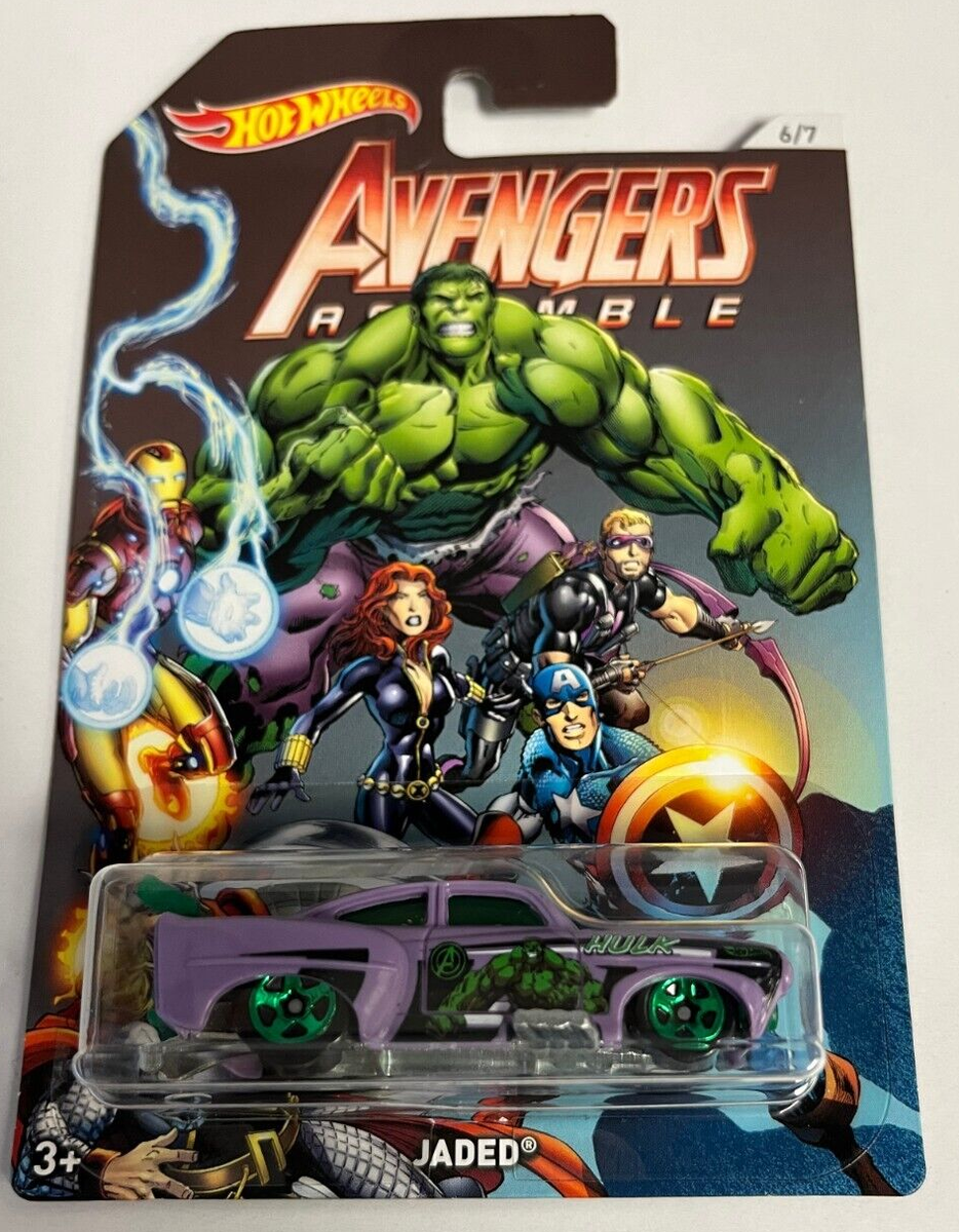 Hot Wheels Avengers ミニカー 7個セット Complete Set of 7 Hot Wheels MARVEL Avengers 1:64 Themed Cars Mint