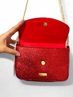 Jimmy Choo Glitter Red Clutch Bag | eBay