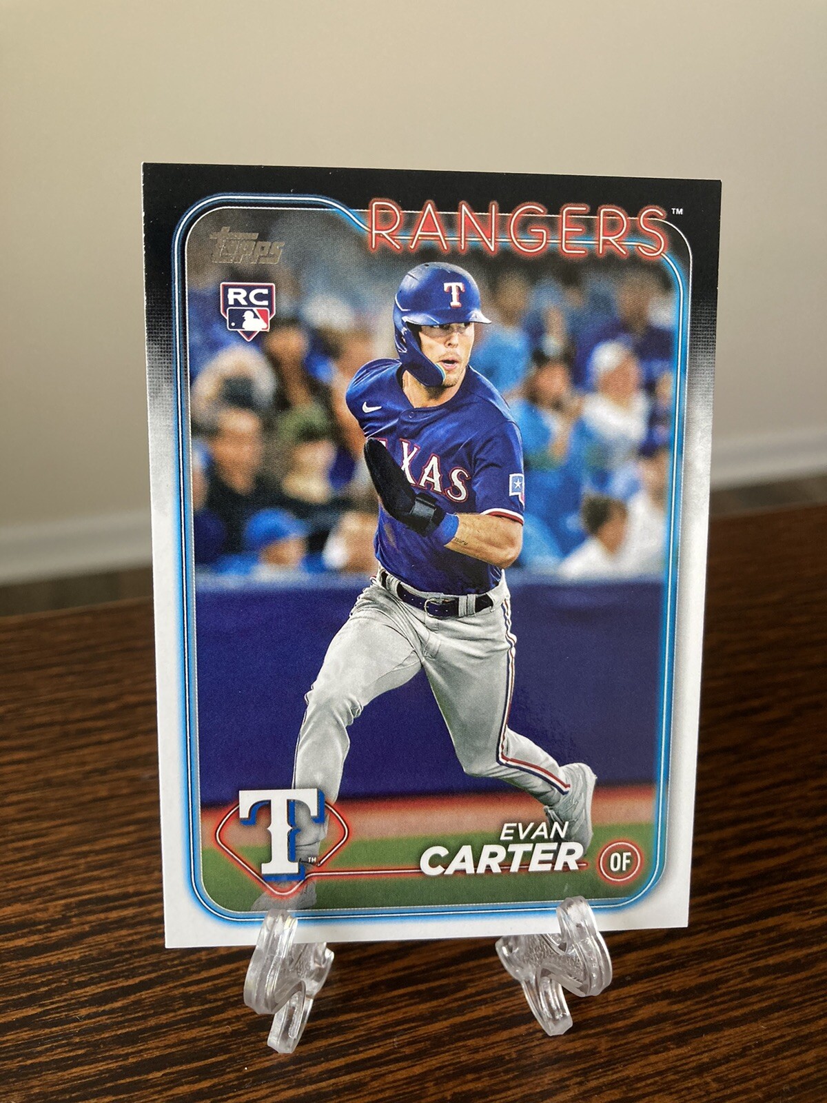 2024 Topps Series One Evan Carter Star Rookie RC 280 NM+ Rangers