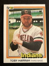 1981 Donruss Toby Harrah Baseball Card #318 Indians 3B FR Very Off-Centered