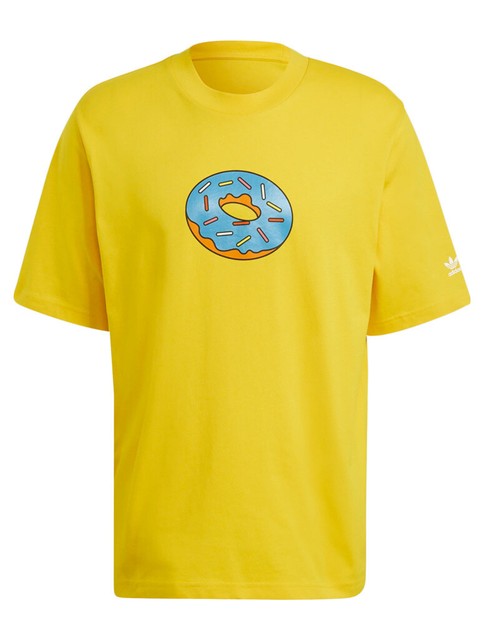 adidas The Simpsons Donut Tee Men's T-shirt Size Large Ha5818 Super Yellow  for sale online | eBay