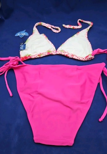 Bikini Badeanzug Strand Buzios Brasilien GROSS rosa Blumenfilz Neu mit Etikett - Bild 7 von 10