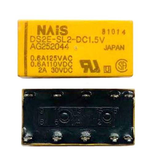 10Pcs DS2E-SL2-DC1.5V 1.5VDC Power Relay 10Pins 0.6A 125VAC #F7