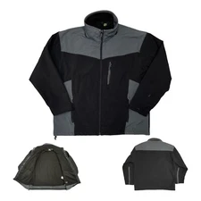 Vintage NORDICTRACK Mens XL Ski Jacket 2 In 1 Fleece Winter Coat Full Zip BLACK