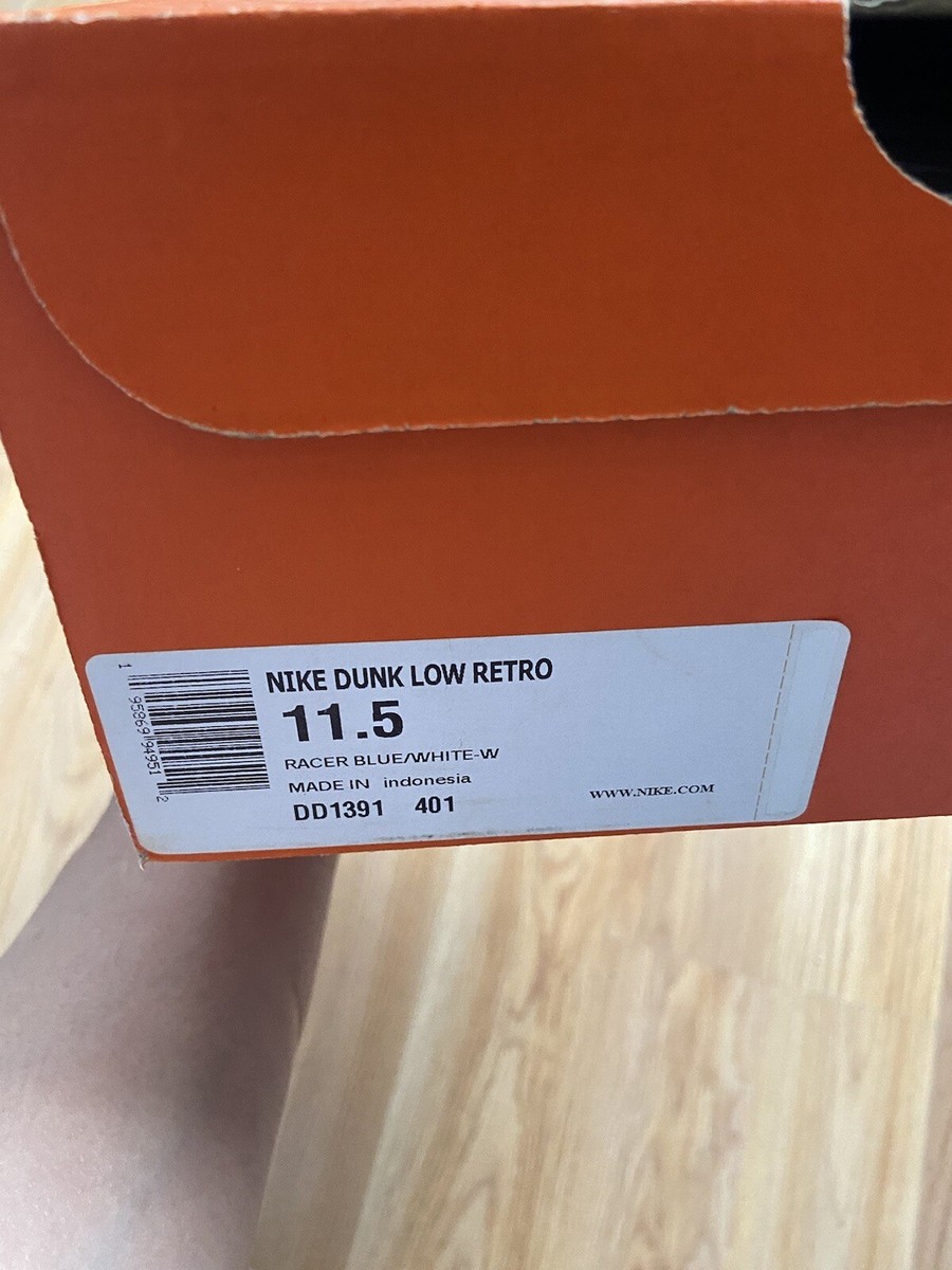 Size - 11.5 New & AuthenticNike Dunk Low Racer Blue 2022