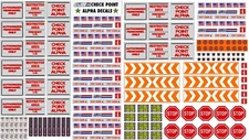 GI JOE CHECK POINT ALPHA DECALS FOR 3.75 SCALE PLAYSET