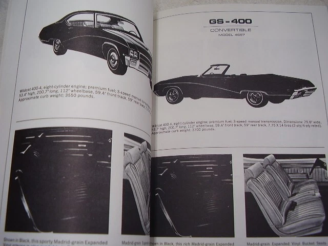 Buick GS350 GS400 1969 Skylark hechos y características manual envío gratuito Foto 4 de 4