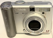 Canon PowerShot A70 3.0MP Digital Camera - Silver Parts Only Untested