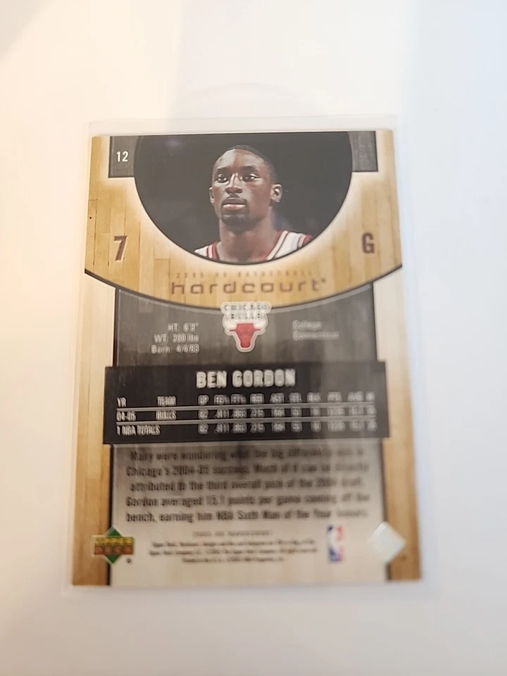 2005-06 Upper Deck Hardcourt Ben Gordon #12 - Image 2 of 2