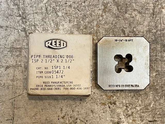 Reed Manufacturing 1SP1 1/4" Pipe Threading Die 2-1/2" X 2-1/2" - Image 2 of 4