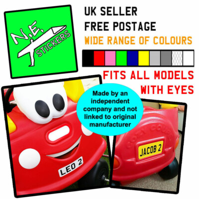 Namen beginnend mit I Nummernschild Aufkleber passend für Little Tikes Cozy Coupe Auto