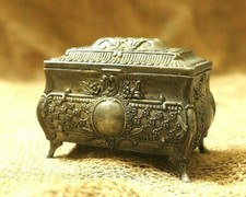 Vintage Jewelry Box, Rare Jewelry Box, Lovely Box, Metal Box Antique