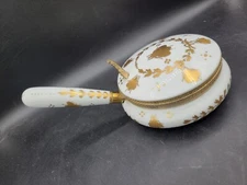 VTG Kalk Porcelain Silent Butler Crumb Ash Catcher Ornate Gold Bugs Moth Beetles