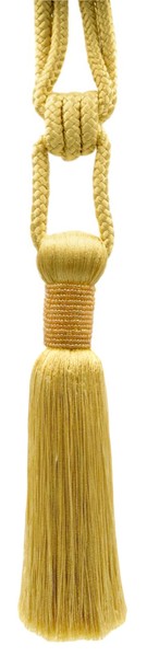 DÉCopro Quasten-Gardinenhalter Style# TBBE7 Farbe# B7 - Hellgold (1 StüCk)-image