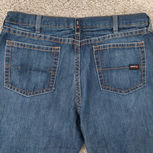 Ariat FR M3 Loose Jeans Mens 40X30 Blue Denim Work Pant Utility CAT 2 - Picture 14 of 18