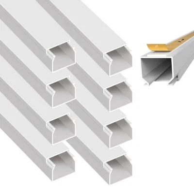 9m Kabelkanal selbstklebend + schraubbar 16 x 16 mm Installationskanal PVC weiss - Bild 1 von 4