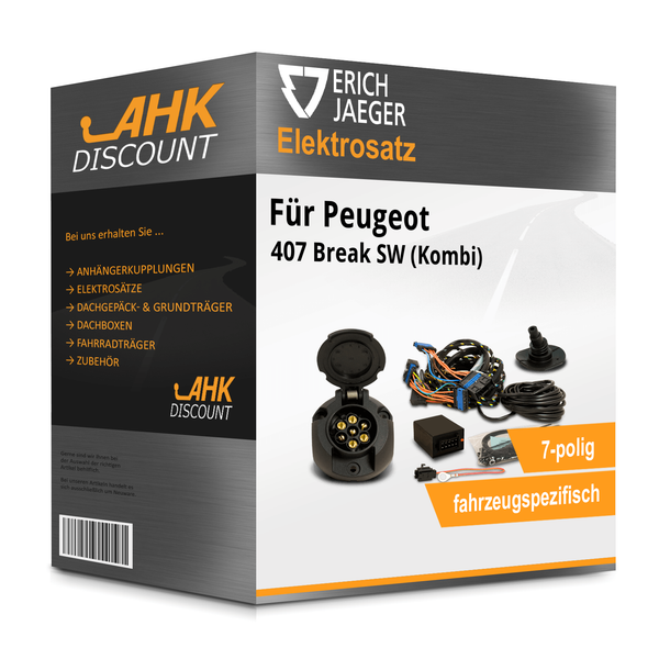 für Peugeot 407 Break SW 04- Jaeger Elektrosatz 7Polig Fahrzeugspezifisch Esatz-image