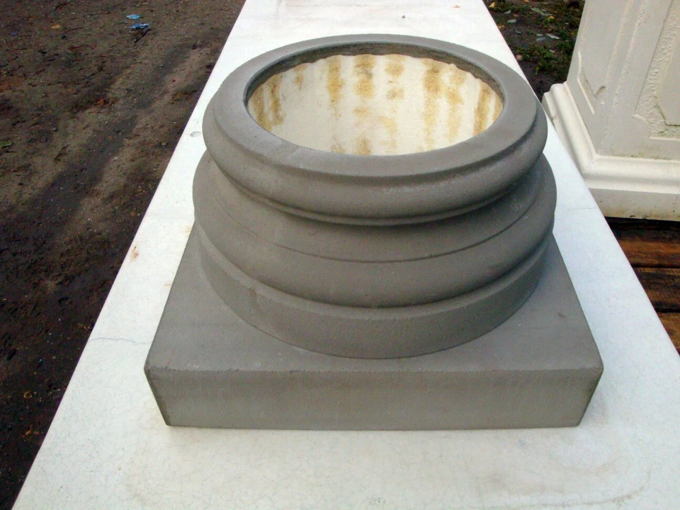 Kapitell und Basis Sockel 2er Set 20-60 cm f. vorh. Säulen Polystorol Plinthe