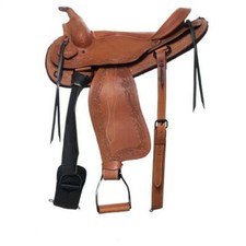 Western Barrel Racing Horse Saddle Premium Leather with tack set 10'' to 18' in