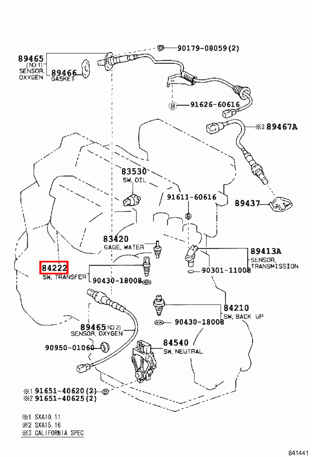 Genuine LandCruiser HZJ70 HZJ105 HDJ81 HDJ80 4WD Transfer Case Sensor