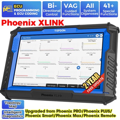 2026 Topdon Phoenix XLINK Diagnostic Scan Bidirectional Cloud-Based Programming