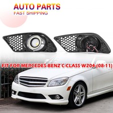 LED Angle Eyes Fog Light Lamps With Covers For Mercedes-Benz W204 AMG 2008-2011