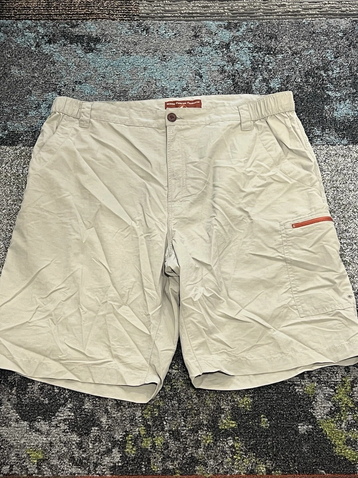 Simms Nylon Fishing Shorts Beige Size large Men’s
