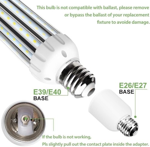 Super Bright 54W LED Corn Light Bulb, E26/E39 Large Mogul Base, 6500K Dayligh... - Picture 4 of 8