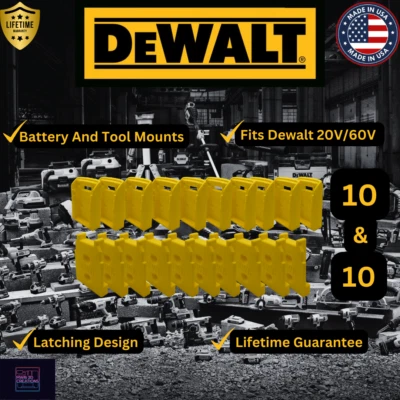 20 Piece Combo Pack DeWALT 20V/60V Tool & Battery Mounts / Hangers / Holder