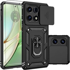 For Motorola Edge 2025 Case,With Camera Lens Cover HD Screen Protector, Military
