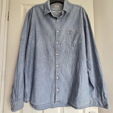 Joules Harswell Chambray Shirt Size XL 100% Cotton Blue denim style 