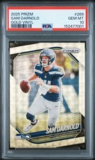 2025 PANINI PRIZM GOLD VINYL #269 SAM DARNOLD 3/5 PSA 10