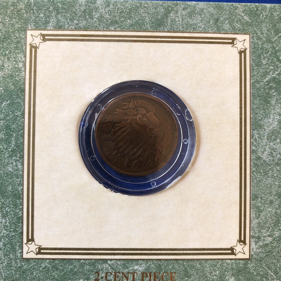 1867 Shield Two Cents VF+++in Closed Display Case ((Beauty)) - Image 2 of 4