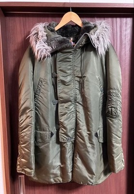 Alpha Industries N-3B USA Fur Reversible Flight Jacket Parka Coat