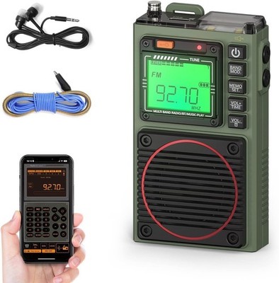 Shortwave Radio Portable Shortwave Radios AM/FM/VHF/SW/WB Weather Radio RF75A US