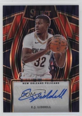 2023-24 Select Signature Selections Red Flash Prizm 27/49 EJ Liddell Auto lz7